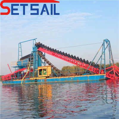 QHMB-6 Reservoir Diamond River Mining Gold Machine with 86PCS-100PCS Bucket Quantity