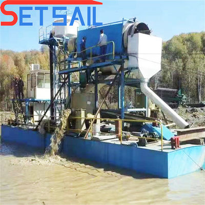 Gold Mining Equipment Used in River with 1.4mx1.2m-2.6mx1.5m Drum Screen Length .Diameter