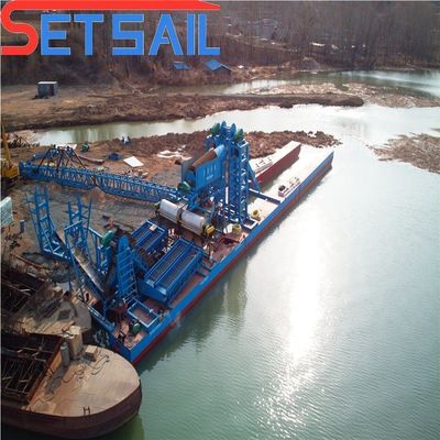 Gold Mining Equipment Used in River with 1.4mx1.2m-2.6mx1.5m Drum Screen Length .Diameter