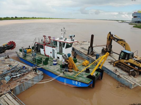 33L-55L Total Fuel Consumption Service Work Barge for Cutter Suction Dredger and Anchor