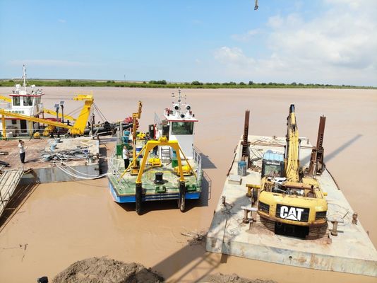 33L-55L Total Fuel Consumption Service Work Barge for Cutter Suction Dredger and Anchor