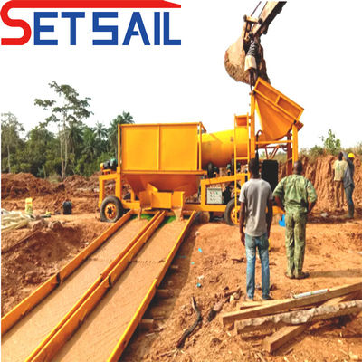 200m3/H Water Flow Alluvial Diamond Plant Carbon Steel Set Sail Gold Mining Machine