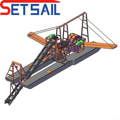 Rotation Speed 0.8-1.2 r/min QHSM-6 Wheel Sand Washing Machine for Washing Project