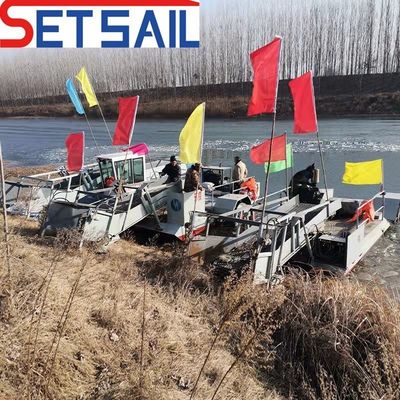 Automatic Operation System Floating Weed Harvester for Hull Width 3m-7m Water Cleaning