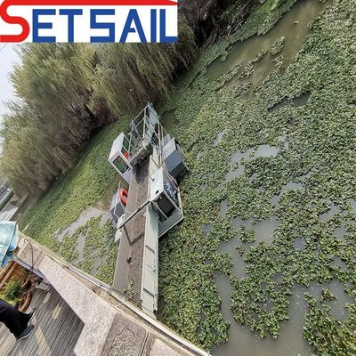 Automatic Operation System Floating Weed Harvester for Hull Width 3m-7m Water Cleaning