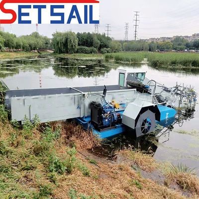 Sea Weed Harvester with Paddle Wheel or Propeller Drive and 7.5-50m3 Loading Capacity