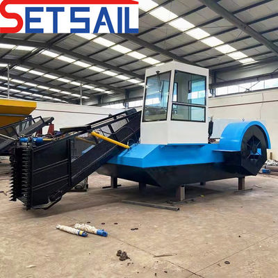 Draft 0.55m-2m Aquatic Weed Harvesting Machine with Working Speed of 3.5-5kn/H
