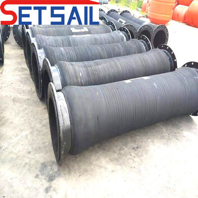 Dredger HDPE Discharge Pipe with Floating and Rubber Hose Basic Size 8 Inch 34inch
